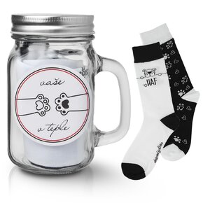 Darčekový pohár s ponožkami MILÁČIKOVIA