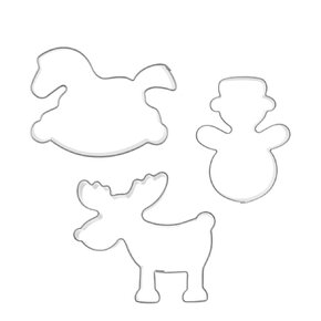 Vykrajovač zima sada 3 ks