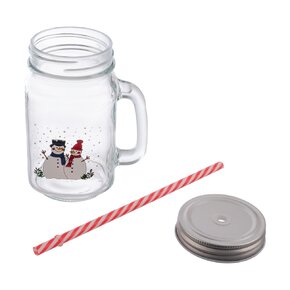 Pohár Straw s viečkom a slamkou SNEHULIAK 0,5 l