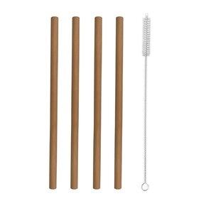 Nápojová slamka 4 ks s kefkou