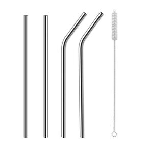 Nápojová slamka 4 ks s kefkou