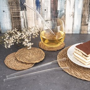 Nápojová slamka 4 ks s kefkou