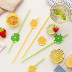 Nápojová slamka opakované použitie LIMEPOP 6 ks