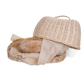 Chlebník s bavlnenou utierkou 42x23x16,5 cm