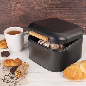 Chlebník BLACK 21,5x20x14 cm