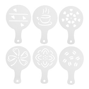 Zdobiaca šablóna na kávu set 6 ks