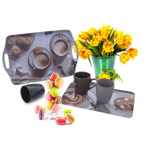 Servírovací tác COFFEE 38x23 cm 