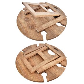 Pikniková tácka-stolík MANGO pr. 39,5 cm, v. 24,5 cm