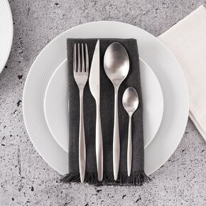 Jedálenské príbory Matt silver 24 dielov