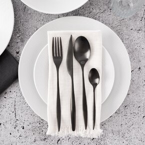 Jedálenské príbory Matt black 24 dielov