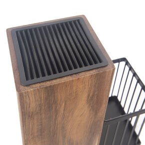 Príbory BLACK Luxure 24 ks + darček Stojan na nože +5 ks nožov