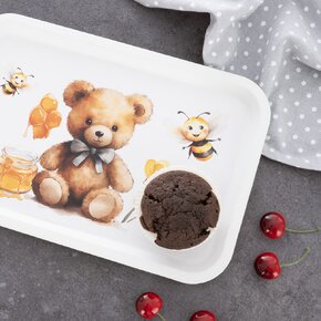 Servírovacia detská tácka MEDVEDÍK 30,5x21 cm