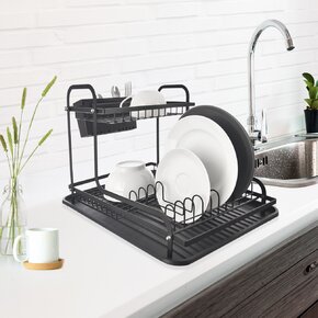 Odkvapkávač na riad RADKA s podnosom 2 poschodia