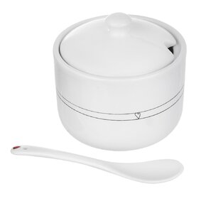 Cukornička s lyžičkou SRDIEČKA pr. 9,5 cm