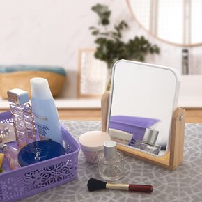 Kozmetické zrkadlo WHITNEY so stojanom 18x20 cm