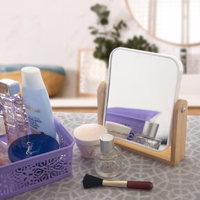 Kozmetické zrkadlo WHITNEY so stojanom 18x20 cm