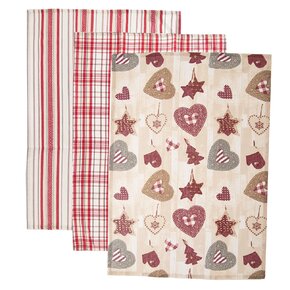 Kuchynská utierka SRDCE 3 ks