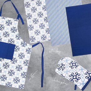 Kuchynská utierka Blue shapes 3 ks