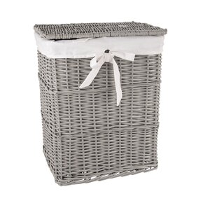 Bielizňový kôš s vekom šedý