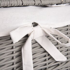 Bielizňový kôš s vekom šedý