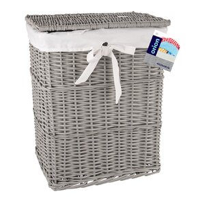 Bielizňový kôš s vekom šedý