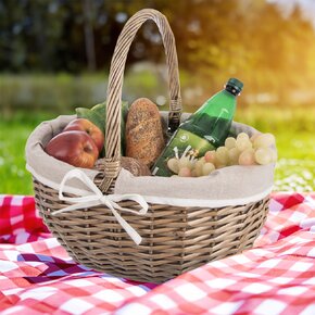 Piknikový kôš s textilnou vsadkou