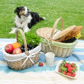 Piknikový kôš s textilnou vsadkou