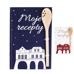 Kniha na recepty s vařečkou WINTER CITY