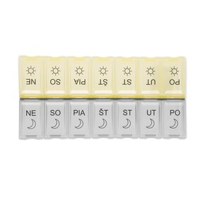 Organizér na lieky týždenný 2 sekcie