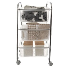 Regál s kolieskami 3 poschodia