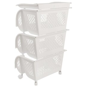 Regál s kolieskami Chico 3 poschodia