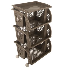 Regál s kolieskami Chico 3 poschodia