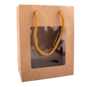 Darčeková taška s priehľadom NATURE 18x8,5x24 cm 