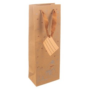 Darčeková taška na víno SNEHULIAK 13x8,5x35,5 cm