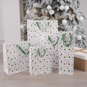 Darčeková taška Šťastné a veselé 12x8, 5x36 cm