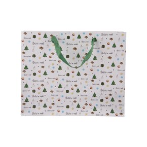 Darčeková taška Šťastné a veselé 32x12x26 cm