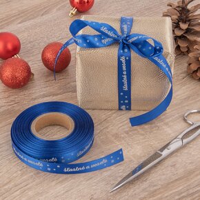 Vianočná stuha Šťastné a veselé 25 m