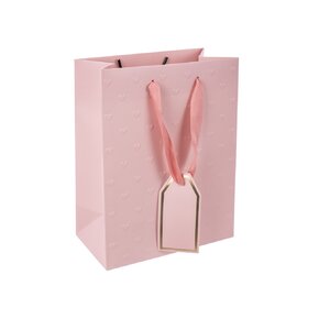 Darčeková taška vytlačované srdiečka 18x10x23 cm