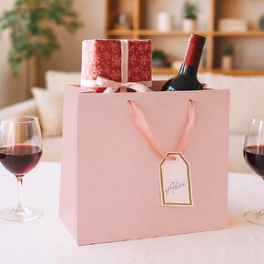 Darčeková taška vytlačované srdiečka 31x12x26 cm