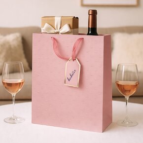 Darčeková taška vytlačované srdiečka 30,5x12x42 cm