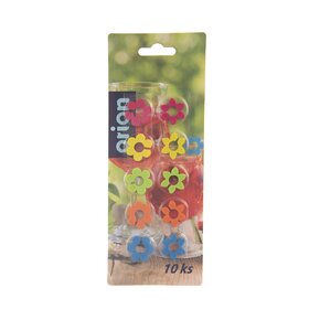 Rozlišovače na poháre kvetinky 10 ks