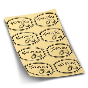 Samolepky na fľaše Slivovica