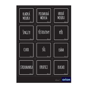 Samolepky na dózy BLACK