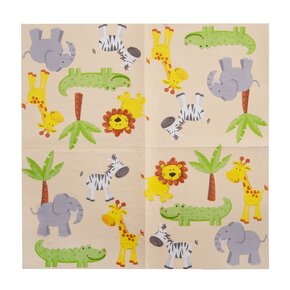 Servírovacie obrúsky zoo