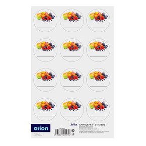 Samolepky na dózy ovocie