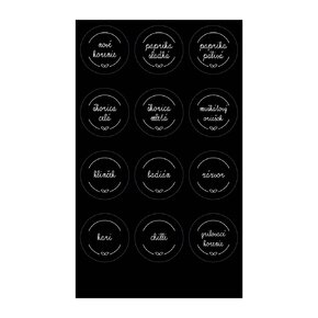 Samolepky na koreničky BLACK