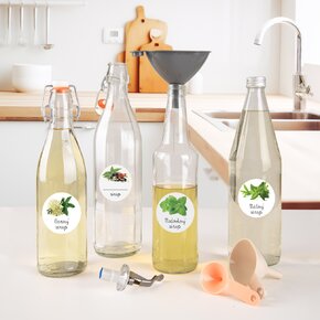 Samolepky na fľaše Mátový sirup