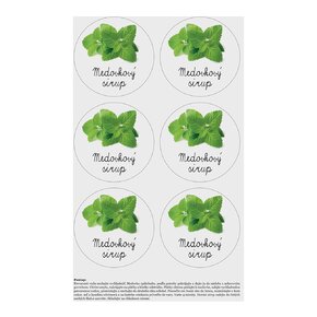 Samolepky na fľaše Medovkový sirup