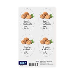 Samolepky na fľaše Domáca orechovica