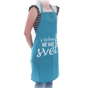 Kuchynská zástera S TEBOU MA BAVÍ SVET